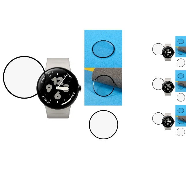 Skærmbeskyttelse til Google Pixel Watch 3 XL 45mm sort kant