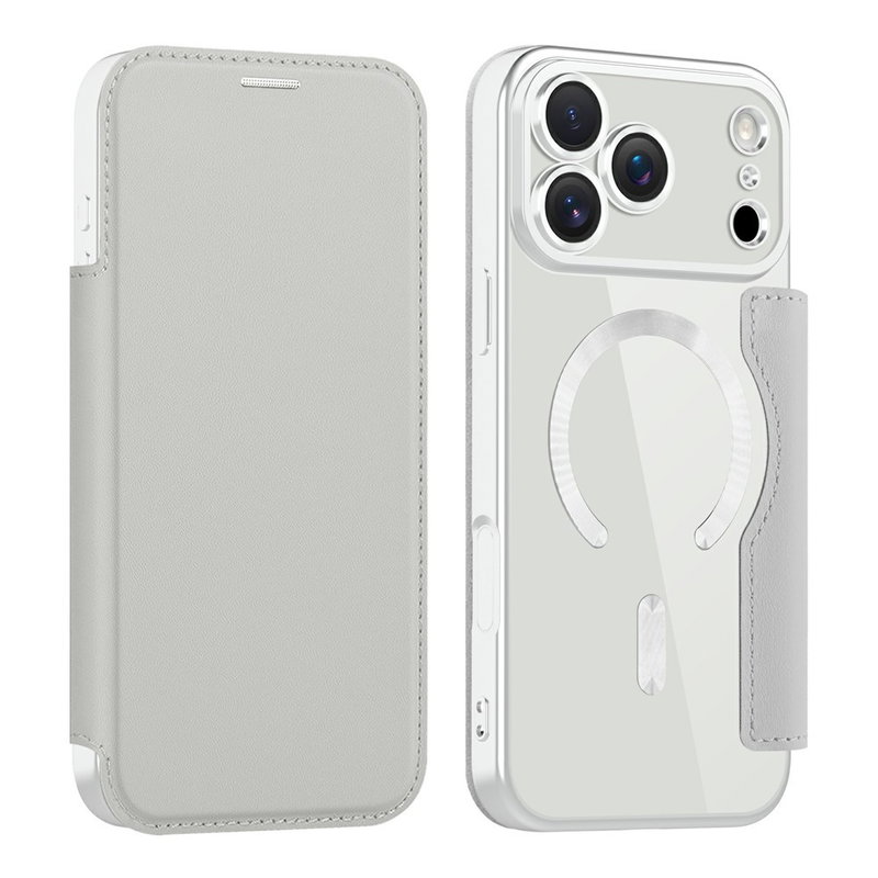 iPhone 17 Pro Max Flip Cover med MagSafe og Kortholder - Grå
