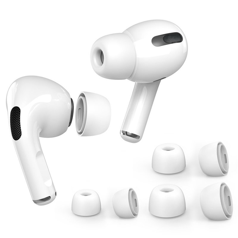 Silikone ørepropper til AirPods Pro / AirPods Pro 2 – Sæt med 3 størrelser (Hvid)