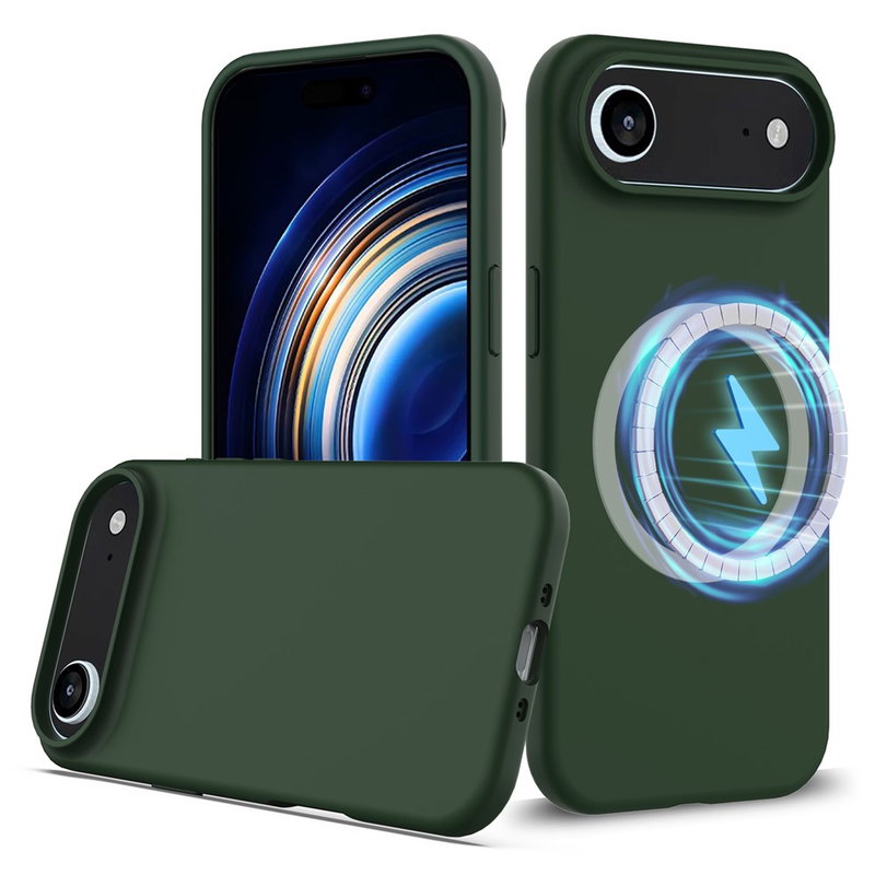 iPhone Air Silikone Cover med MagSafe og Blød Inderside - Mørkegrøn