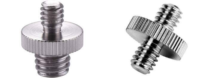 Pakke m. Universel Kameraadapter m. 1/4" til 3/8" skrue & 1/4" til 1/4" Skrue Adapter