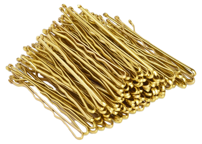 100 Stk. Hårnåle-Guld