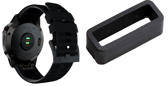 Pakke m. Sports Silikone Rem til Garmin Fenix 3 / 3 HR / 5X / 5X Plus / 6X / 6X Pro Sort & Gummistrop / Remholder til Urrem 26 mm