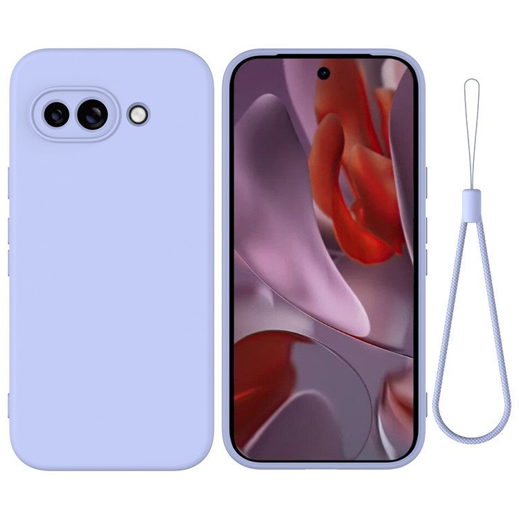 Google Pixel 9a Silikone Cover med Håndrem - Lilla