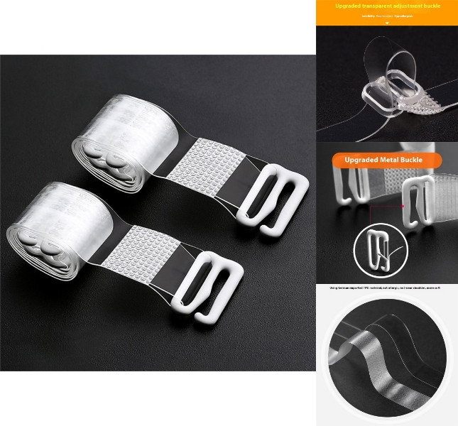 Gennemsigtige BH-stropper set forfra