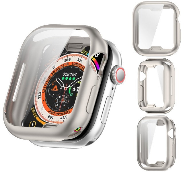 Apple Watch Series 10 42 mm Cover med Skærmbeskyttelse - Starlight