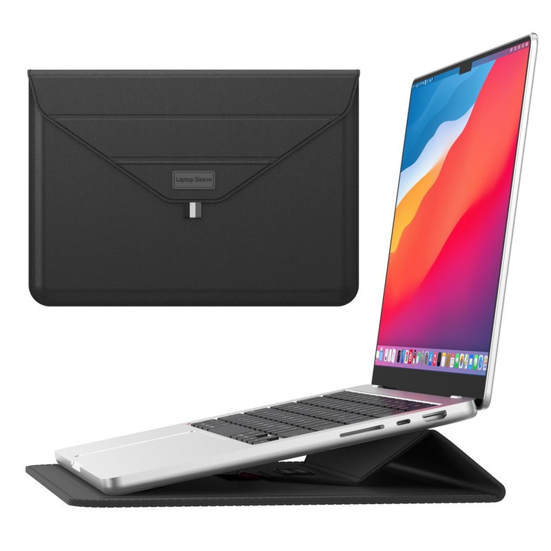 13-15" Laptop Sleeve - med stativ & musemåtte - Sort