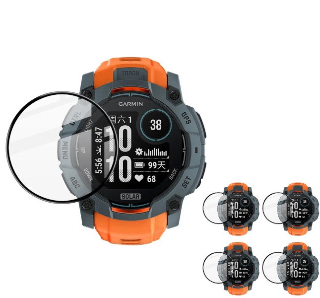 4 stk. Garmin Instinct 3 (45mm) Beskyttelsesglas / 3D Skærmbeskyttelse