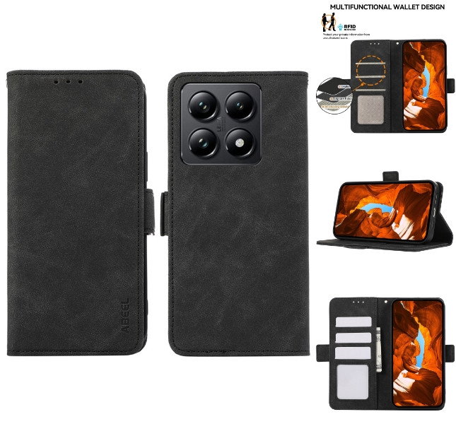 Xiaomi 14T telefoncover forside med kortlommer