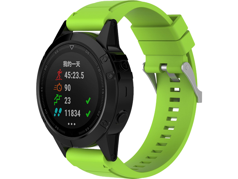 Silicone rem til Garmin Fenix 7X / 7X Pro / 7X Solar - Lysegrøn