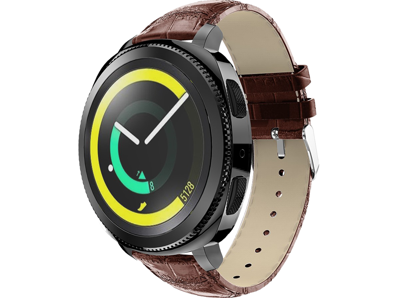 Croco læder rem til Garmin Venu Sq / Sq 2-Brun