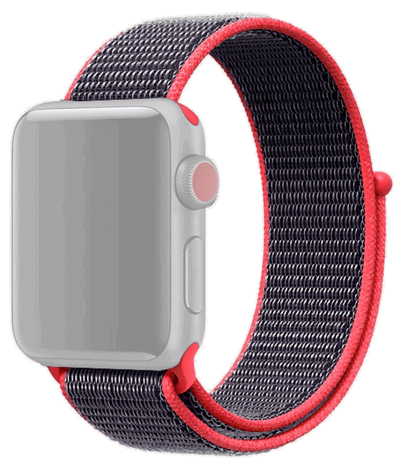 Suwon Velcro Rem til Apple Watch SE (2022/2023) 44mm - Rød