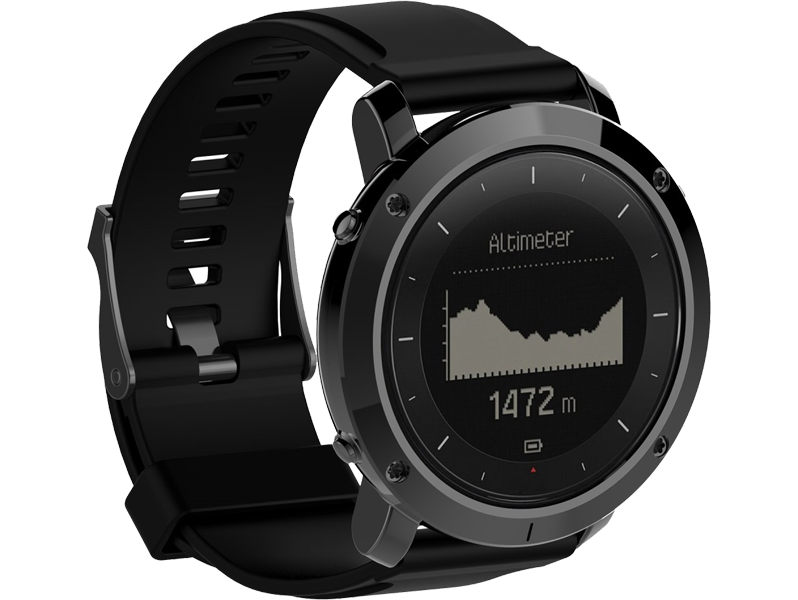 Silicone rem til Suunto 9 Baro / D5 - Sort