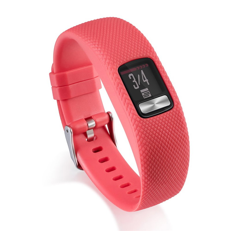 Silicone Textured rem til Garmin Vivofit 4-Rød