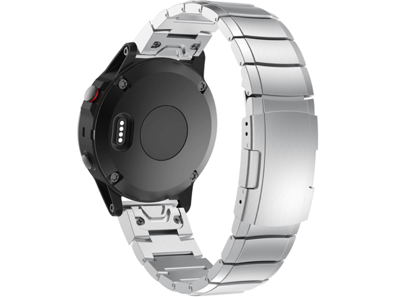 Arezzo rem til Garmin Descent G1 / G2 / Quatix 7 / 7 Pro - Sølv