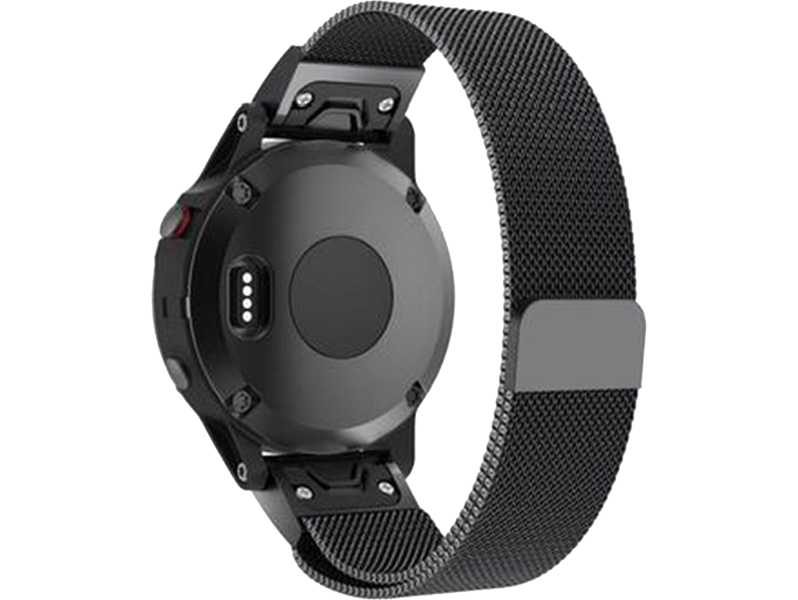 Mesh rem til Garmin Fenix 3 / 3 HR / 5X / 5X Plus / 6X / 6X Pro - Sort