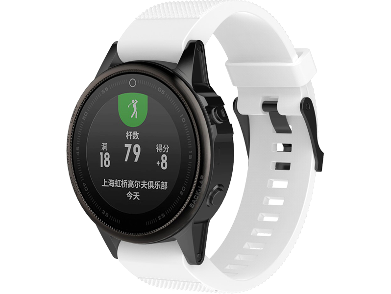 Silicone rem til Garmin Fenix 8 / E - 43mm-Hvid