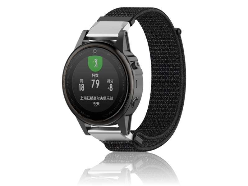 Suwon velcro rem til Garmin Fenix 7S / 7S Pro / 7S Solar - Sort