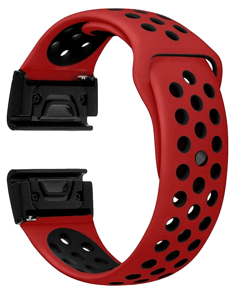 Kolo Silikone Rem til Garmin Tactix Bravo / 7 Pro - Rød/Sort