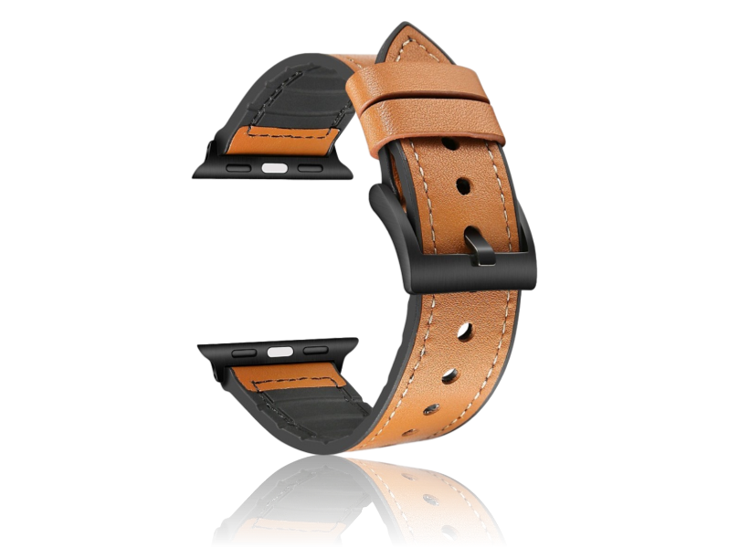 Kaumata Rem i Læder til Apple Watch 10 - 46mm-Lysebrun