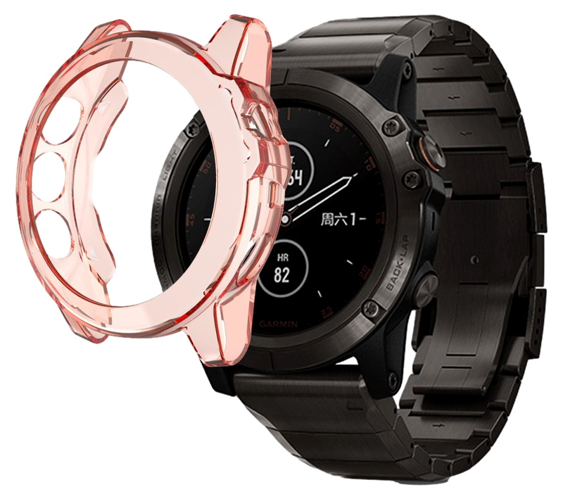 Gennemsigtigt Cover til Garmin Fenix 5X / 5X Plus-Rød