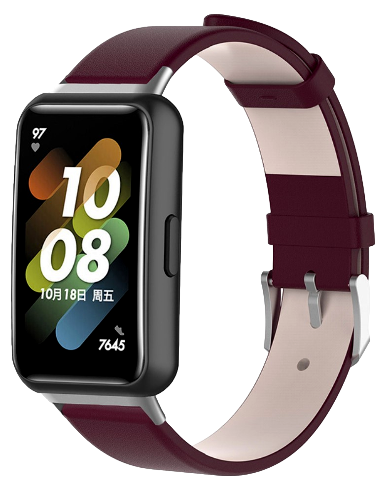 Gummi Rem til Huawei Band 7-Mørkerød