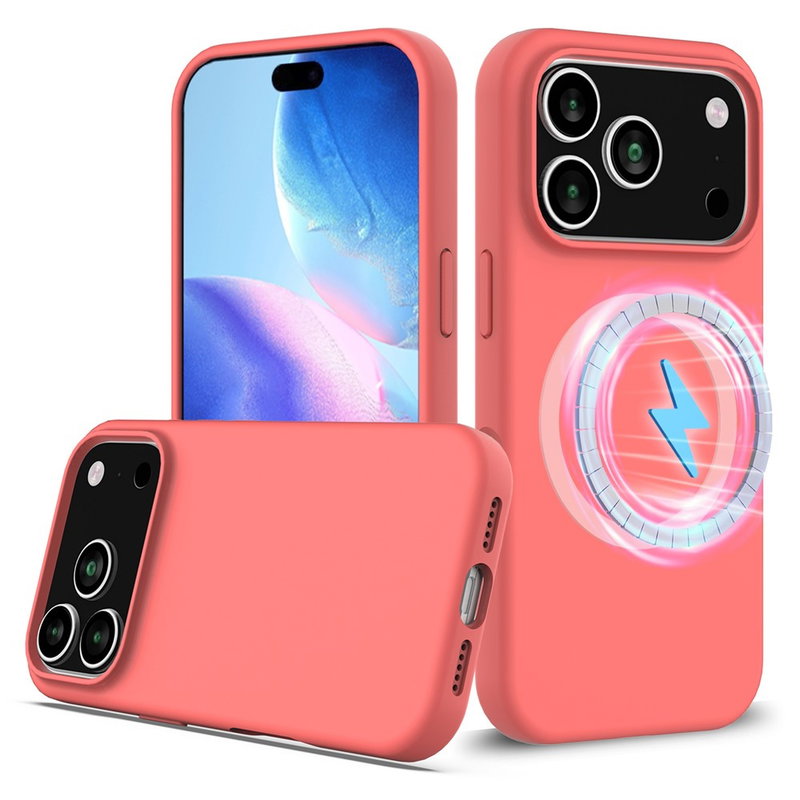 iPhone 17 Pro Max Cover i Silikone med Magsafe - Pink
