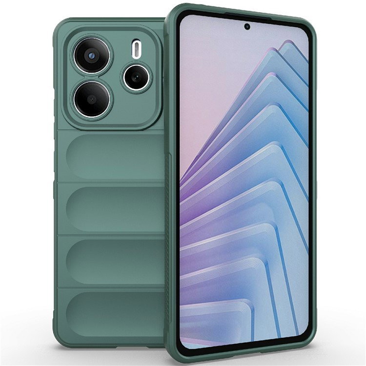 Xiaomi Redmi Note 14 5G Wave Silikone Cover - Grøn