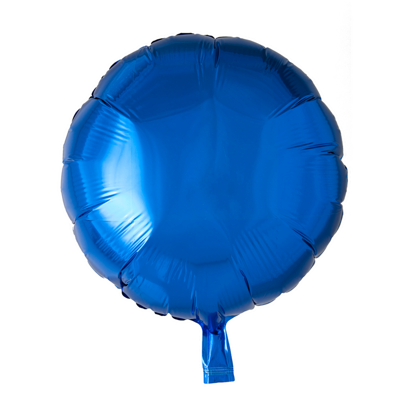 Stor Rund Folieballon, En Farve til Enhver Fest og Fødselsdag-Blå