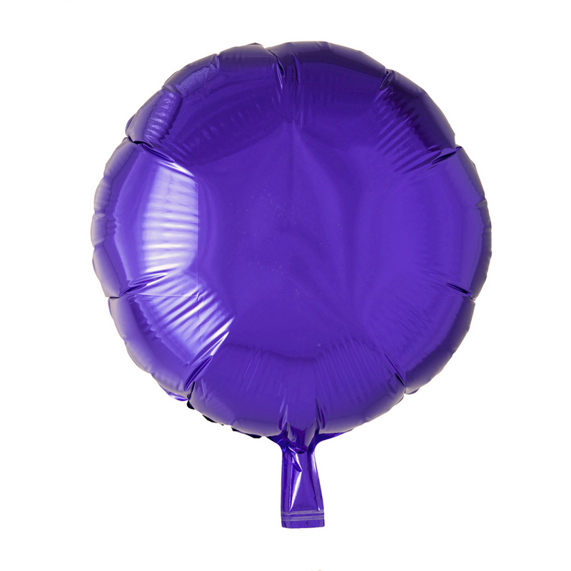 Stor Rund Folieballon, En Farve til Enhver Fest og Fødselsdag-Lilla