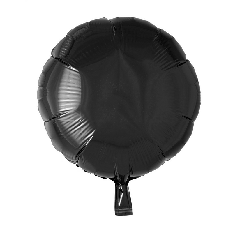 Stor Rund Folieballon, En Farve til Enhver Fest og Fødselsdag-Sort