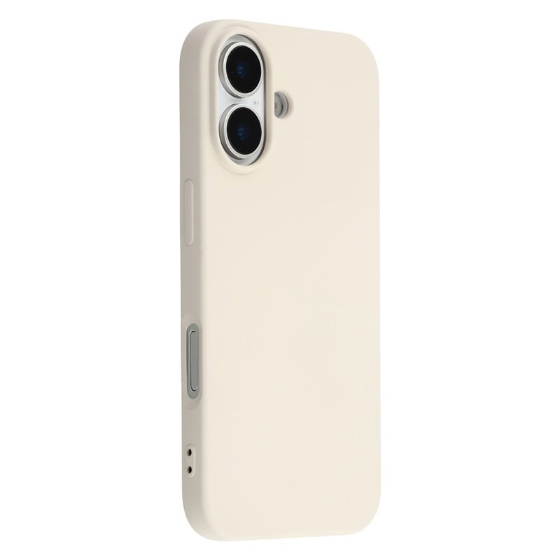 Soft Matte iPhone 17 Sillikone Cover med Blød Inderside - Hvid