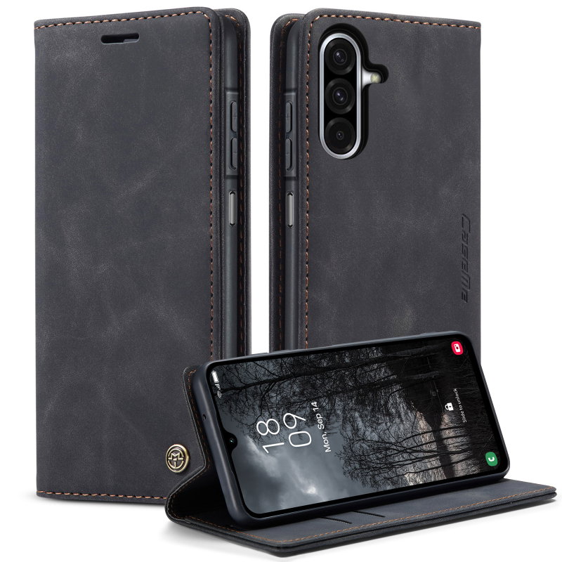 Samsung Galaxy A37 5G Flip Cover i Kunstlæder med Standerfunktion - Sort