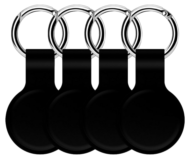 4 Stk. Silikone Nøglering til Apple AirTags-Sort