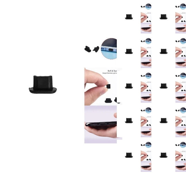 Anti-støv Plug til Lightning og Micro USB set forfra