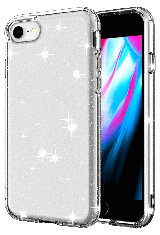 Sparkle Cover til iPhone 7 / 8 / SE (2020) - Gennemsigtig