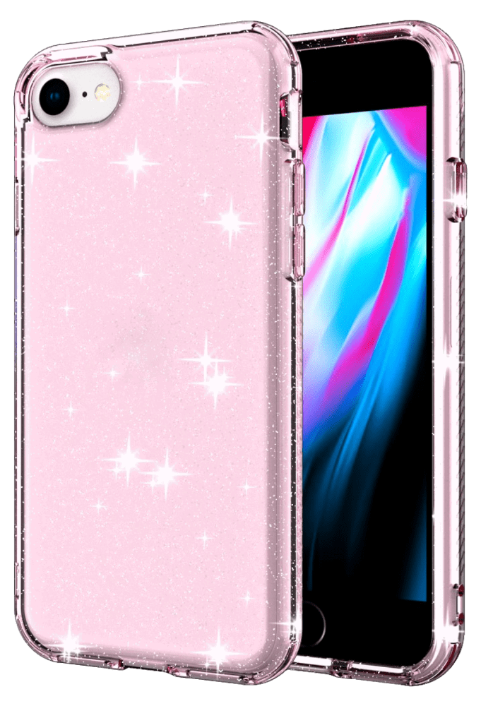 Sparkle Cover til iPhone 7 / 8 / SE (2020)-Pink