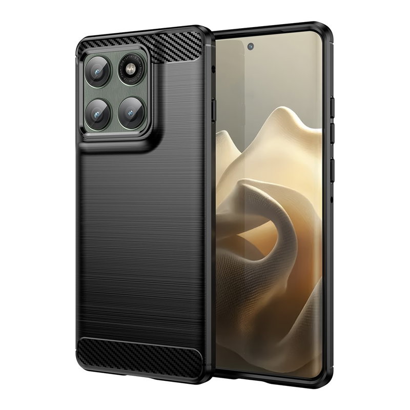 Carbon Motorola Edge 60 Pro Silikone Cover i Sort