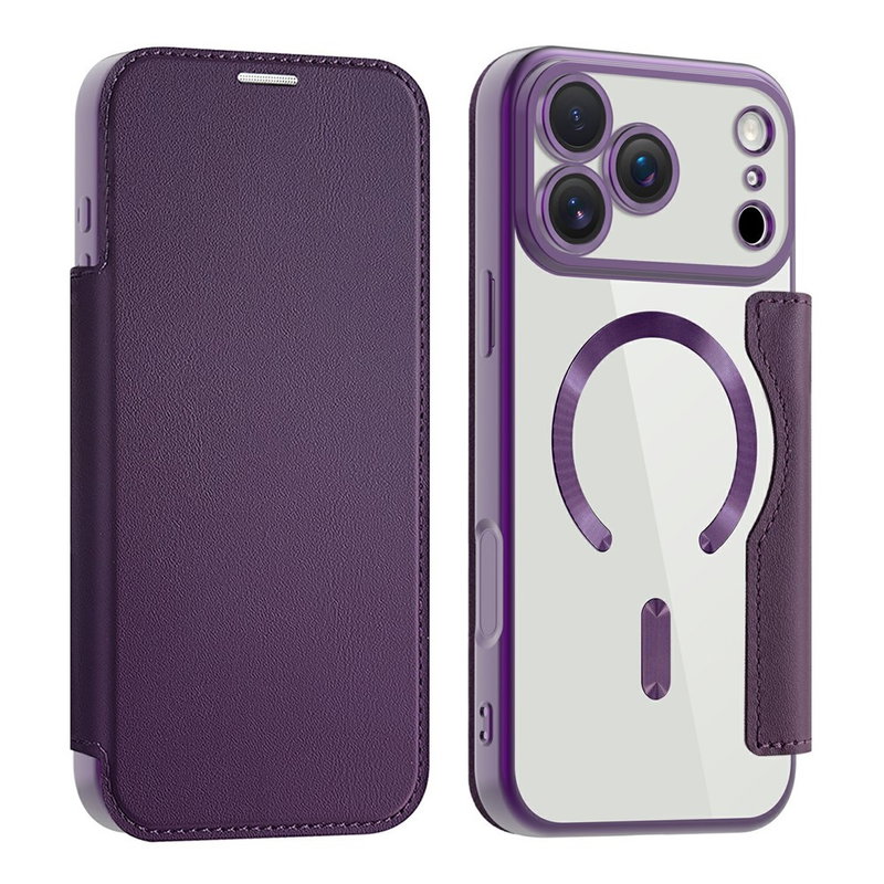 iPhone 17 Pro Flip Cover med MagSafe og Kortholder - Lilla
