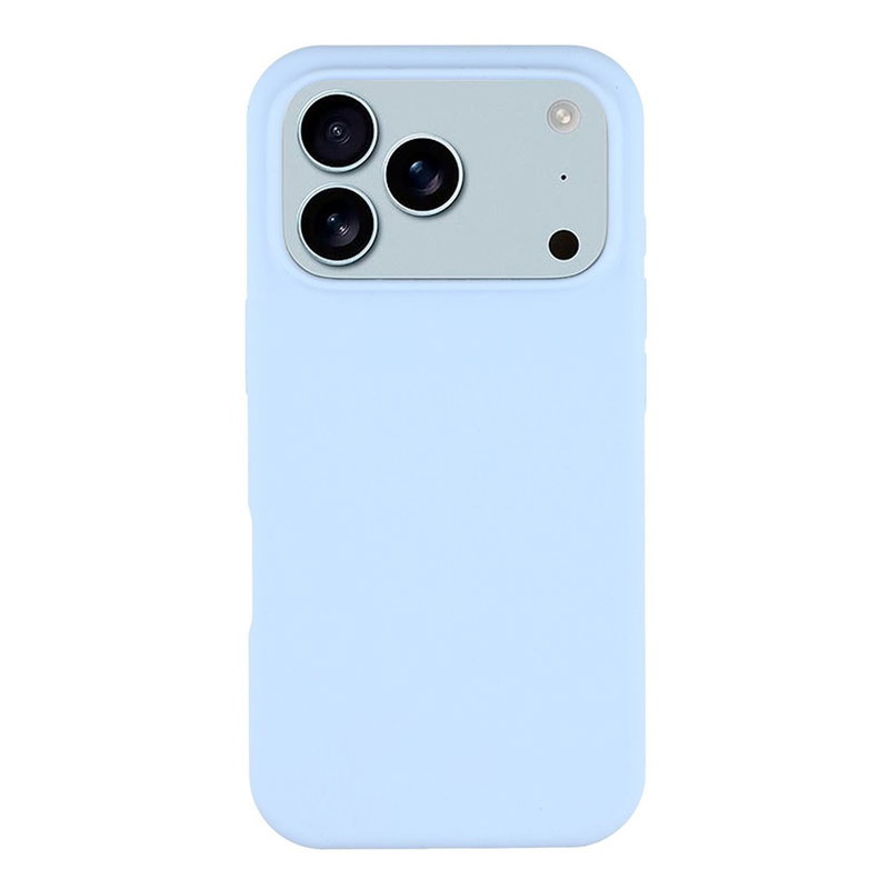 Soft Matte iPhone 17 Pro Silikone cover med Blød Inderside - Lyseblå
