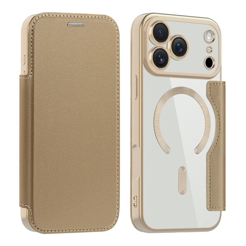 iPhone 17 Pro Flip Cover med MagSafe og Kortholder - Guld