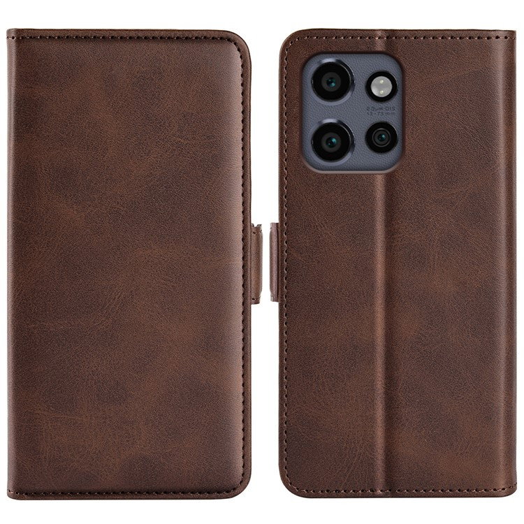 Motorola Edge 50 Neo Læder Flip Cover - Brun