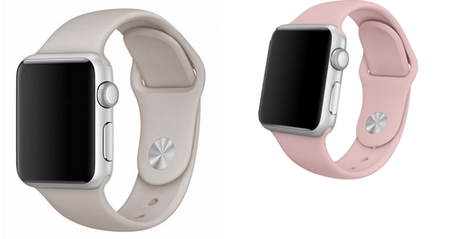 Pakke m. Sportsrem til Apple Watch Series 3 Grå-38/40 mm & Sportsrem til Apple Watch Series 3 Pink-38/40 mm
