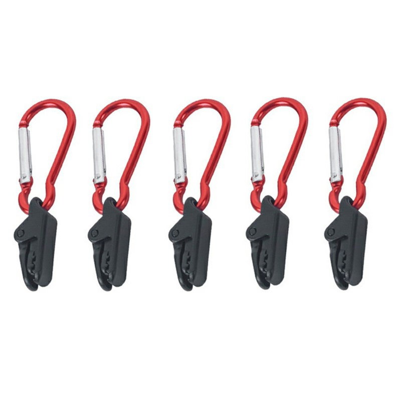 Teltklemmer med Karabiner - 5 stk. til Presenning & Telt