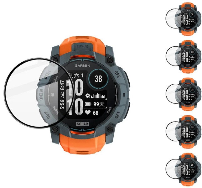 5 stk. Garmin Instinct 3 (45mm) Beskyttelsesglas / 3D Skærmbeskyttelse