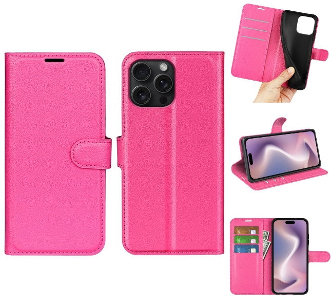 iPhone 16 Pro Læder Pung Etui forside