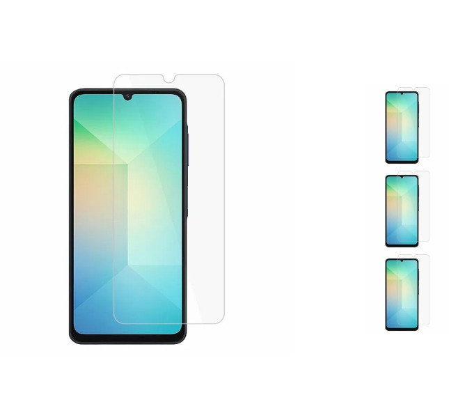 Samsung Galaxy A06 beskyttelsesglas på telefon