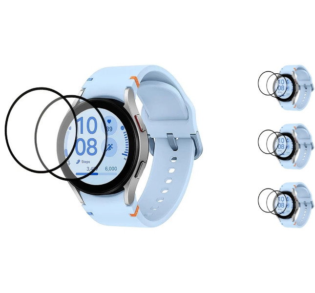 Beskyttelsesglas med sort kant til Samsung Galaxy Watch FE 40mm