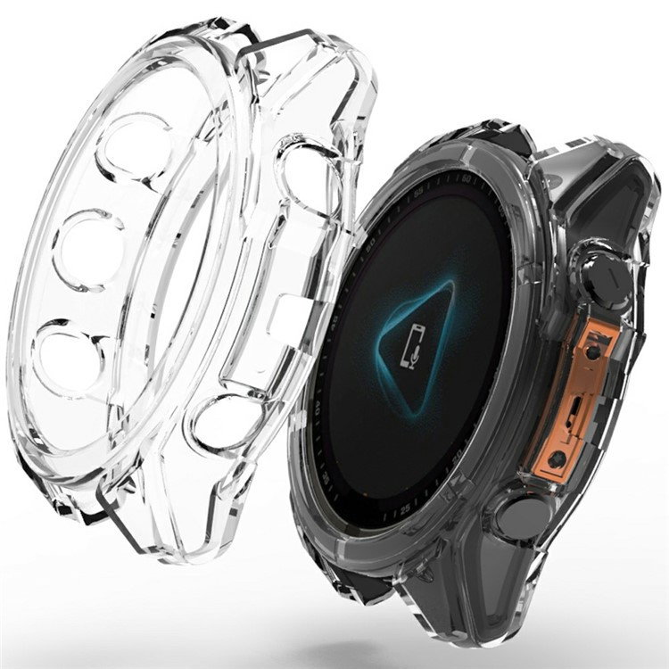 Gennemsigtigt Garmin Fenix 8 beskyttelsescover forfra