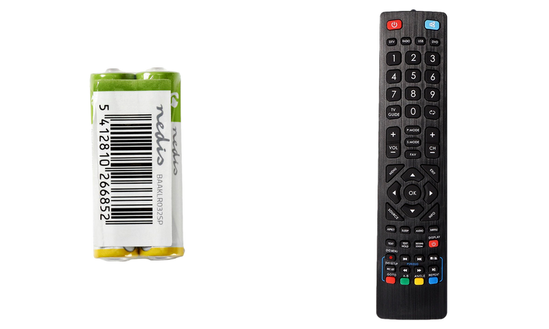 Pakke m. 1stk 2-Pak AAA Batterier & 1stk Universal Fjernbetjening til Blaupunkt TV